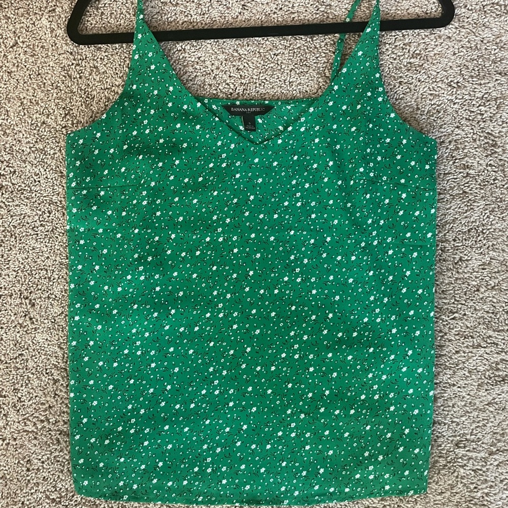 Green floral camisole tank - Banana Rep Factory
